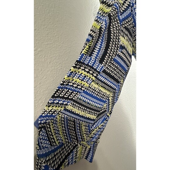 Laundry by Shelli Segal Faux Wrap Bodycon Geo Print Stretch Dress Size Large - Picture 6 of 10